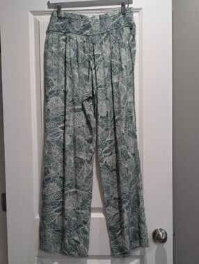 O'Neill Sage Green Leaf-Print Pants XL